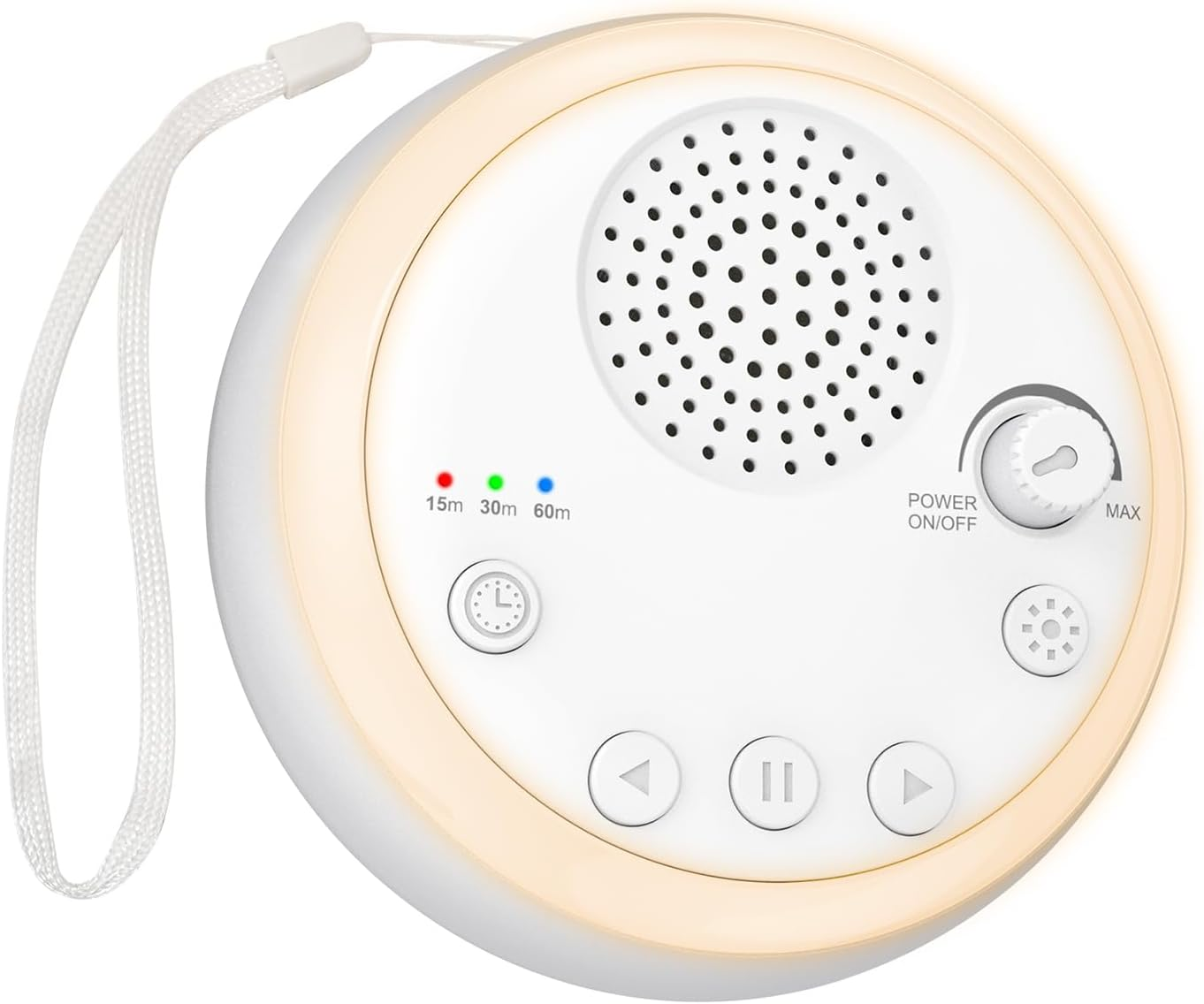 OQIMAX Portable White Noise Machine with Night Light, Rechargeable Sound Machine with 16 Soothing Sounds, Volume Adjustment, Timer & Memory Function, Sleeping Sound Machine for Home Office Travel image number 2