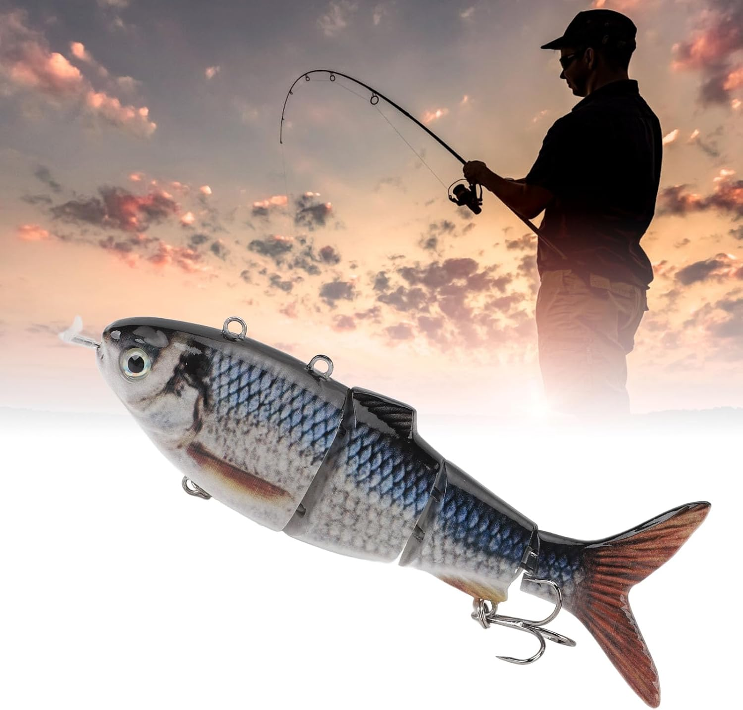 Dpofirs Electric Lure, Automatic Swimming Lure USB Rechargeable Portable LED (BL-2042), Dpofirshnpoau9Ym1-12 image number 1