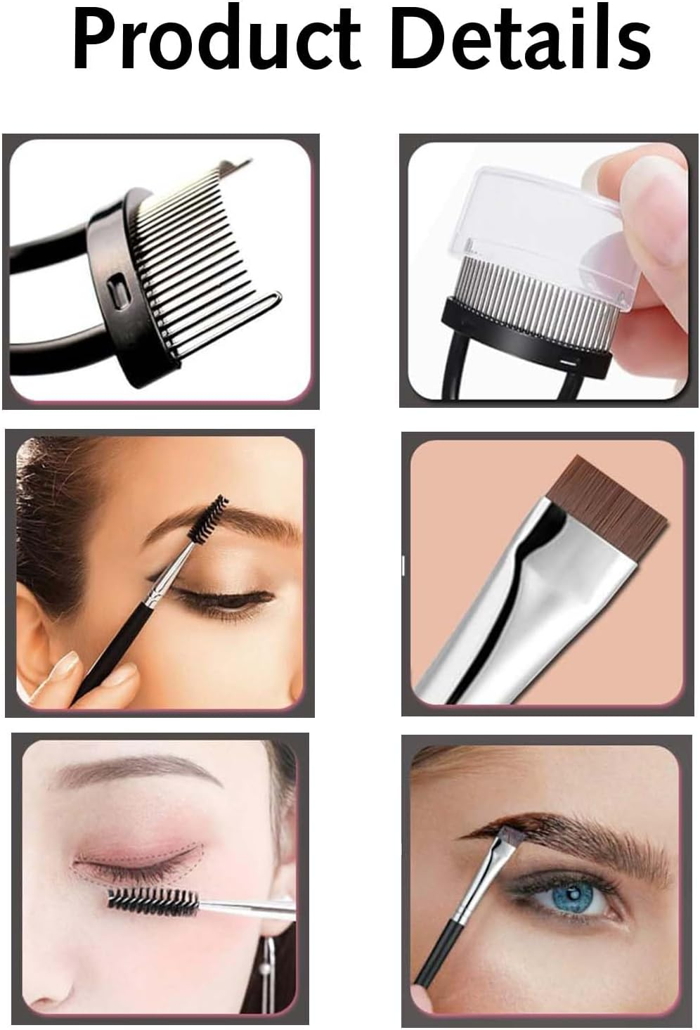 Eyelash Brush Makeup Brush Set, Eyeliner Brush, Eyebrow Brush, Eyelash Comb, Eyelash Brush, Professional Eye Makeup Tools (Set of 5) image number 5