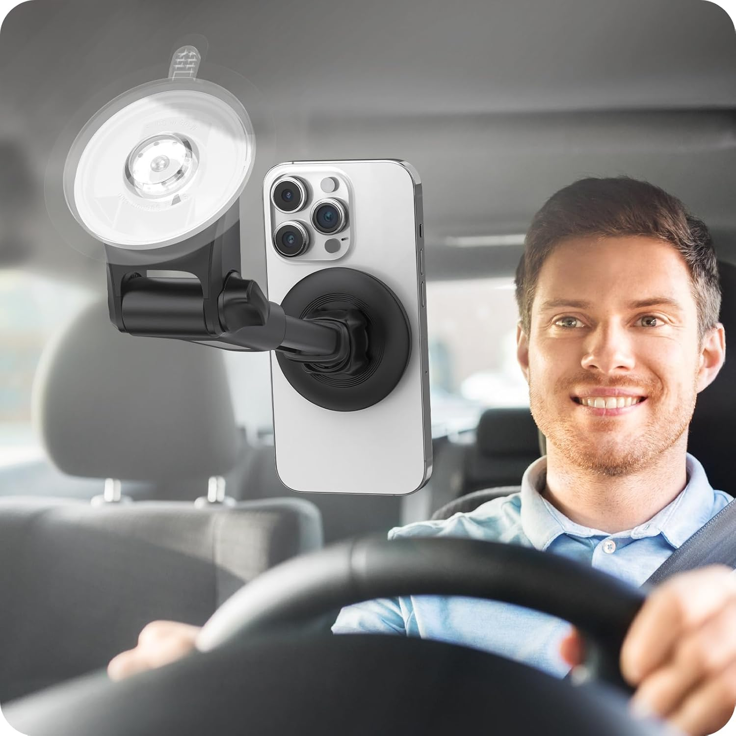 Apps2Car Compatible for Magsafe Car Mount - Designed for Iphone 17/16/15/14/13/12 Magsafe Case image number 1