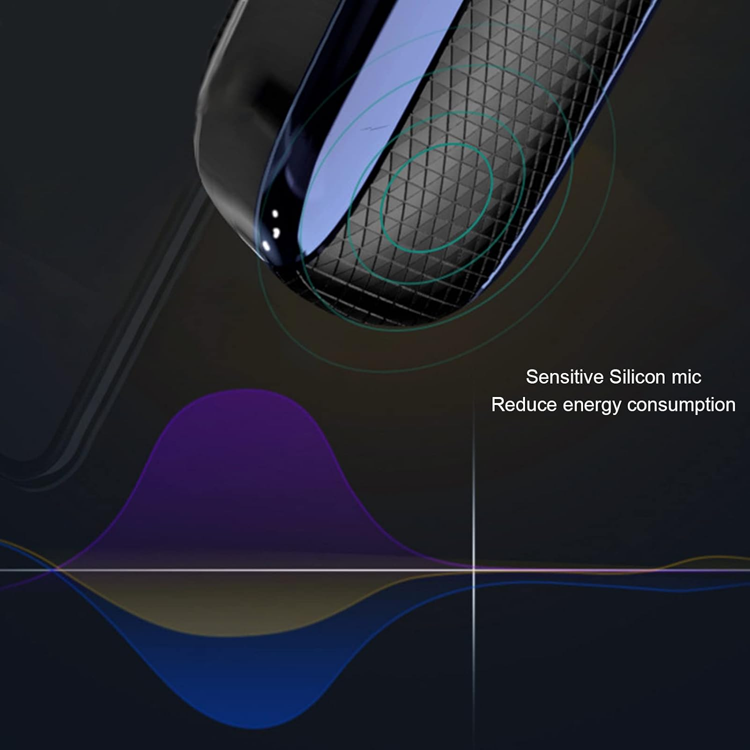 Ciciglow Bluetooth Headset, Wireless In-Ear Earphones, Ultralight Hands-Free Headphones with Noise Isolation for Business/Office/Driving, Standby 50 Hours (Dark Blue) image number 5