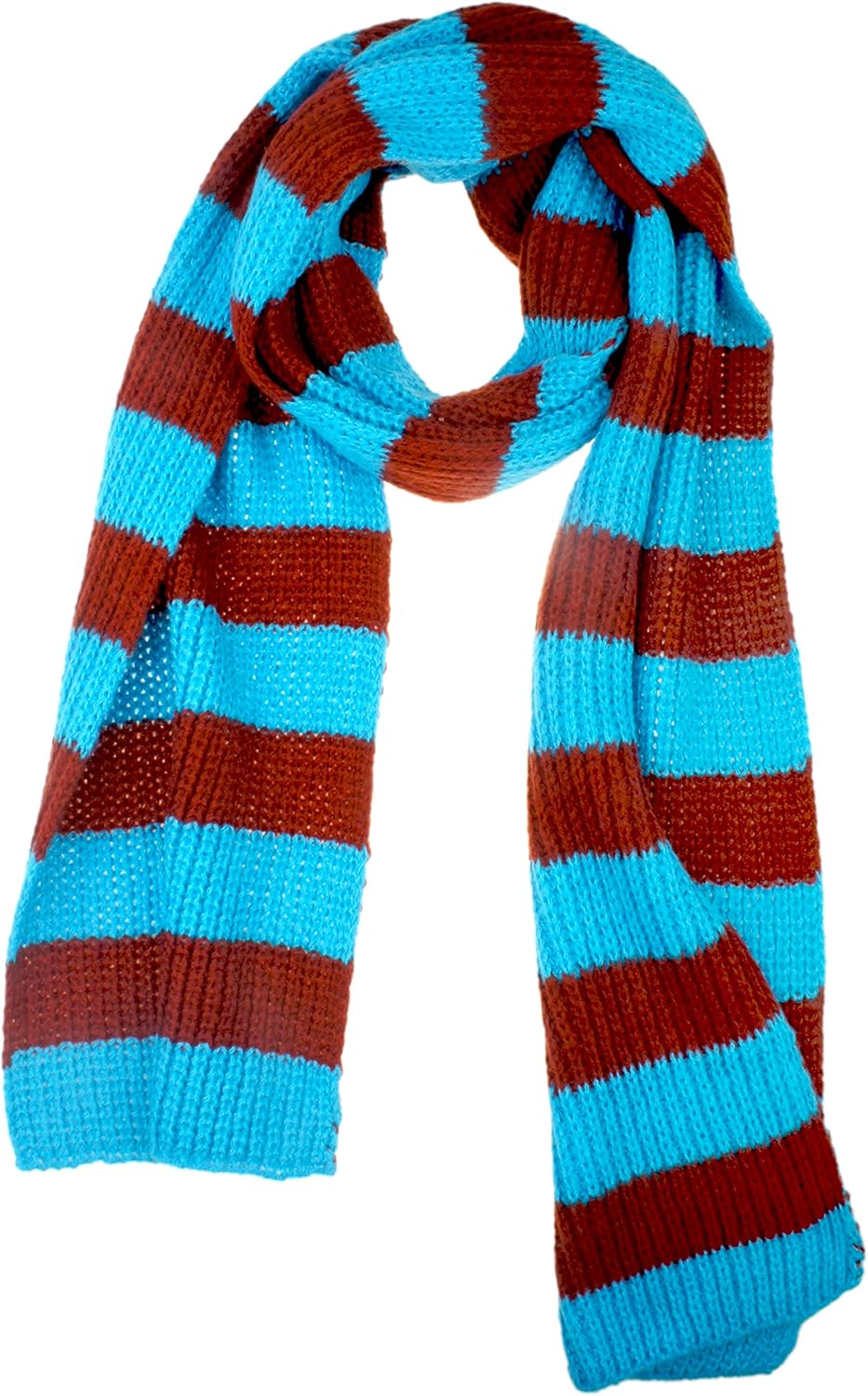 VIVIAN & VINCENT Fall Winter Ultra Soft Knit Striped Scarf for Women Men Boys Girls