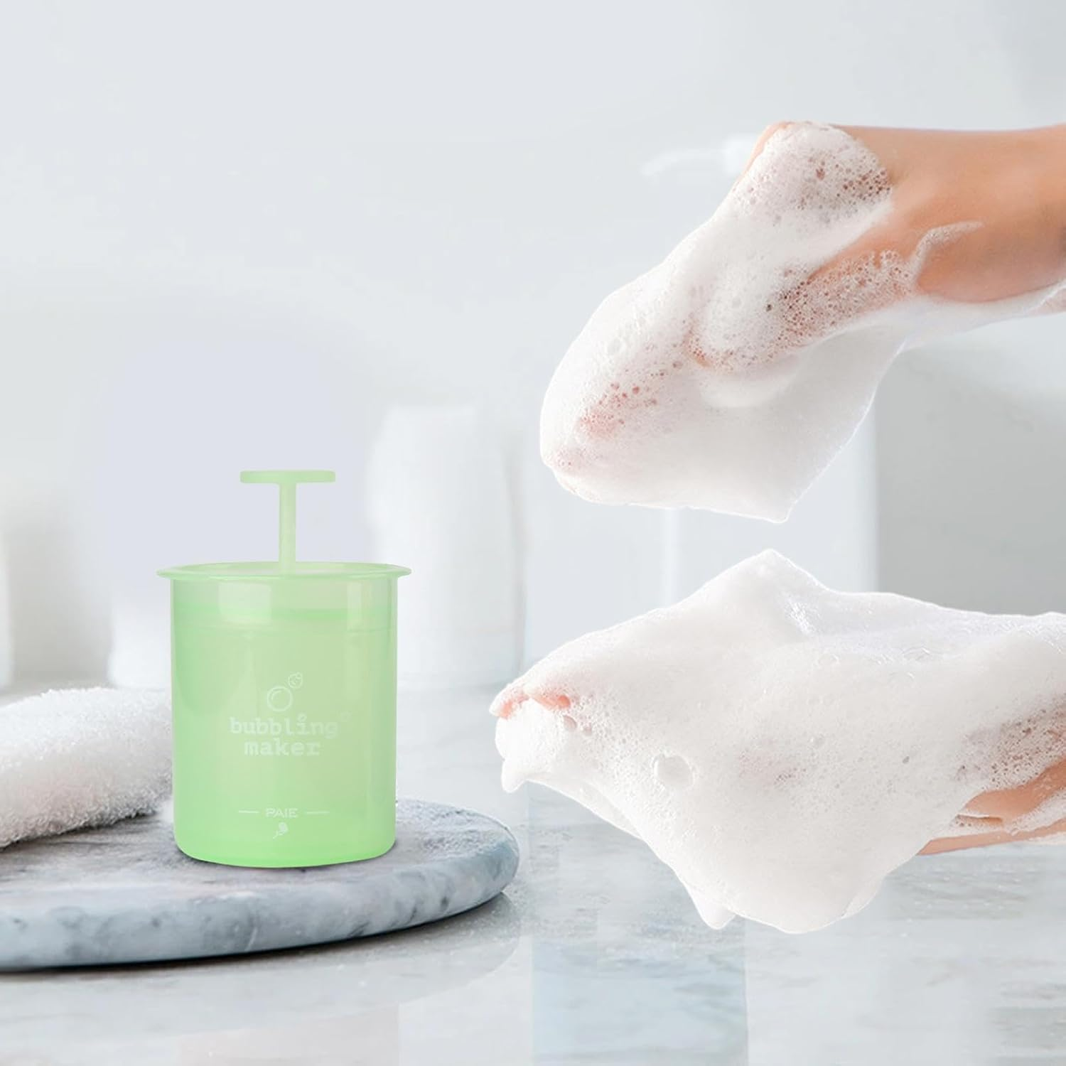 Foam Maker - Face Cleanser Foaming Bottle Bubble Foamer,Skincare Cleansing Foaming Maker, Cleanser Foam Maker, Facial Cleansing Tool for Women