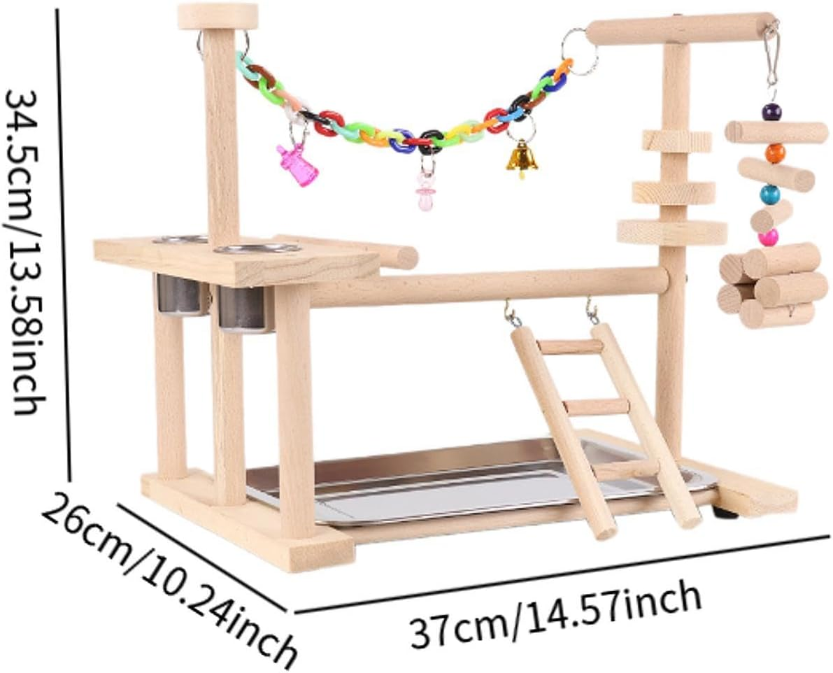 Fzaqwen Parrot Bird Playground Parrot Playstand for Cockatiel Small Parakeets Macaws image number 1