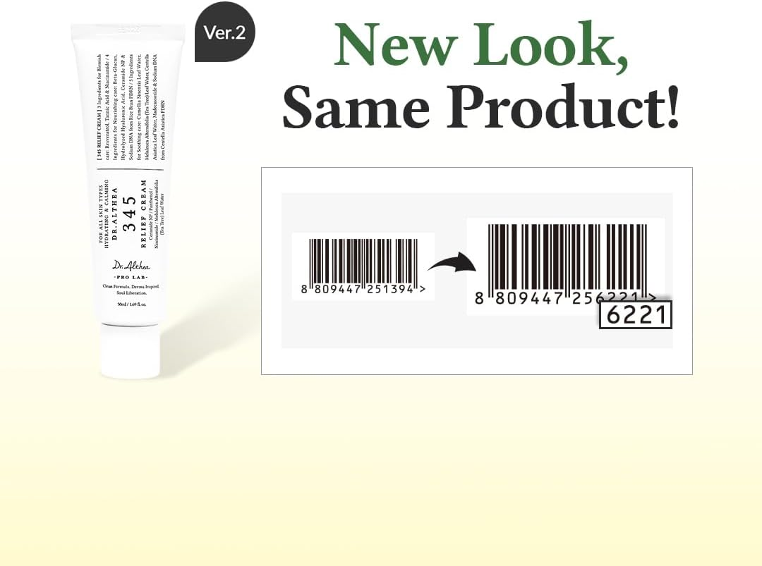 Dr.Althea 345 Relief Cream | Moisturizer for Soothing Recovery and Blemish Care with Tea Tree Leaf Water & Niacinamide | Korean Vegan Skin Care for All Skin Types, 50Ml (Ver.2 - Pack of 1) image number 6
