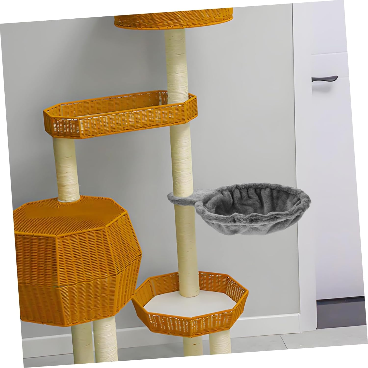 Toyvian Outdoor Cat Tree Large Cat Tree Weatherproof Hammock Replacement Basket for Comfortable image number 2