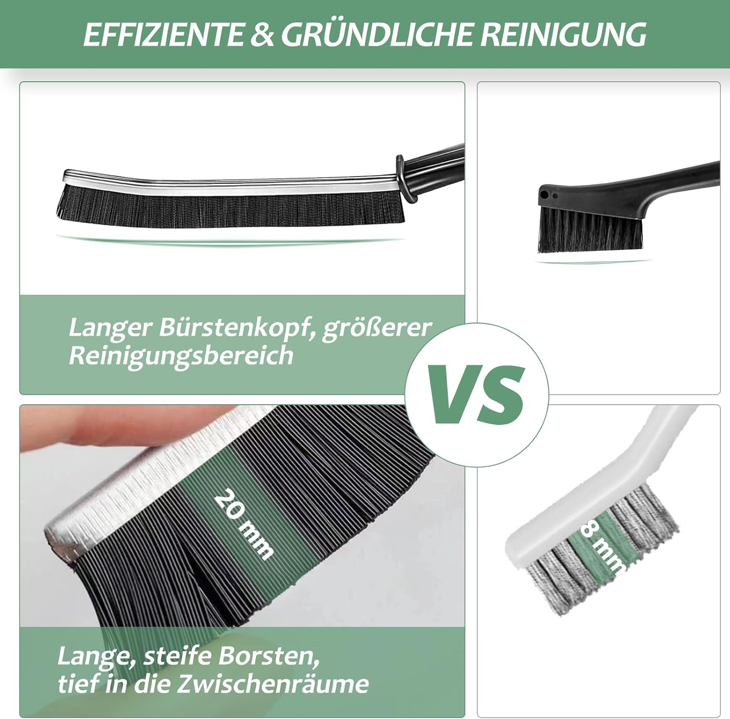 6 Pieces Gap Cleaning Brushes, Grout Brush, Brush Cleaning Set for Tile Floors, Slide Rail, Keyboard, Window, Door Window Rails, Cleaning Brush for Joint Cleaning in Bathroom, Toilet, Kitchen image number 4