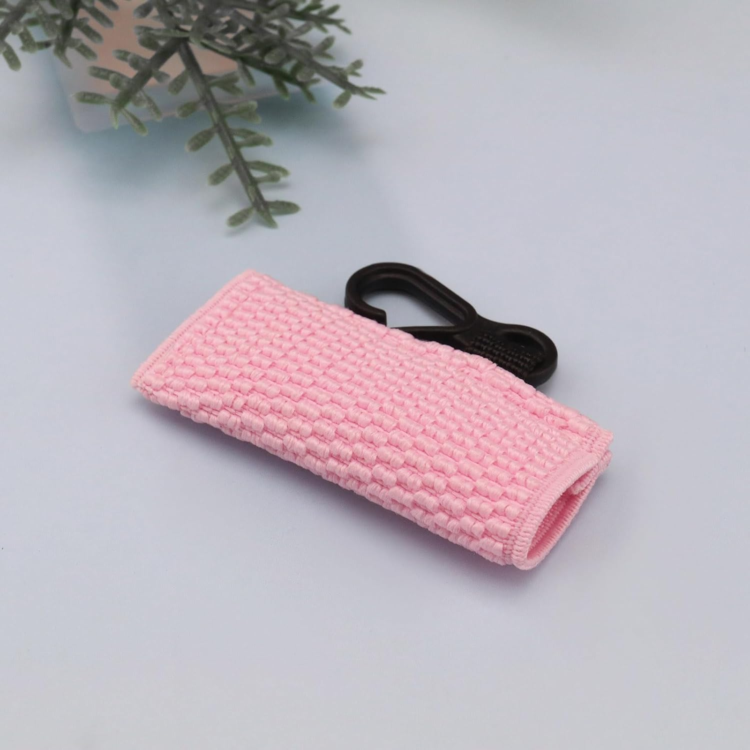 SING F LTD 3Pcs Lip Balm Holder Lipstick Sleeve Chapstick Sleeve Holder Tight-Knit Elastic Lipstick Sleeve with Keychain(Purple/Pink/Green) image number 5