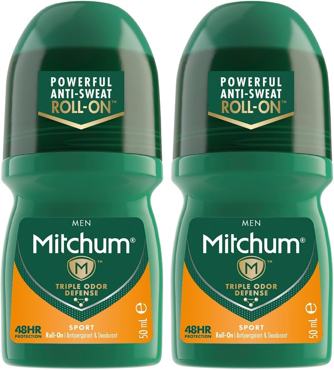 Mitchum Sport Anti-Perspirant Roll-On Deodorant for Men 50 Ml (Pack of 2)
