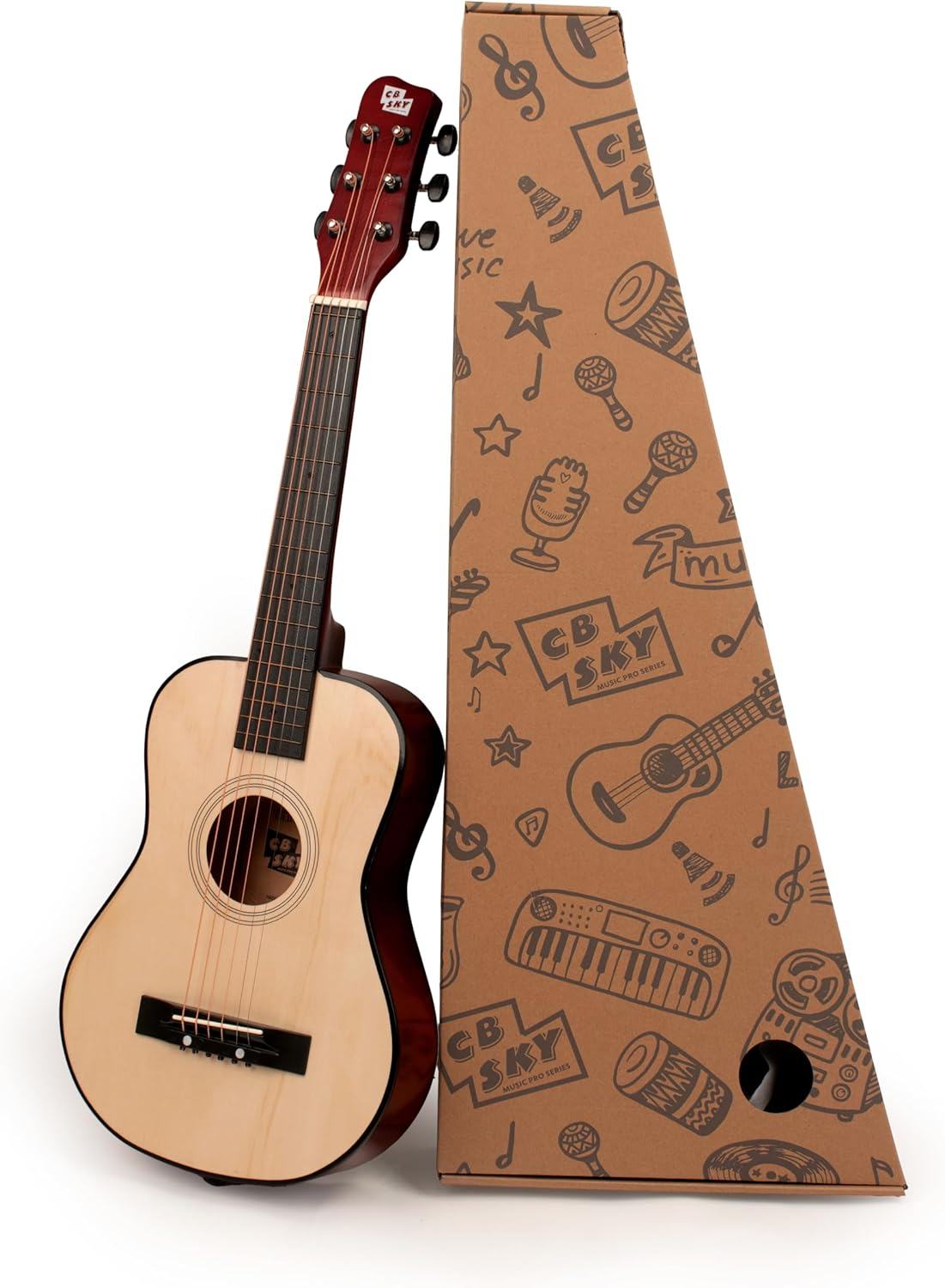 30-Inch Pink Classical Guitar/Girls Gift/Kids Musical Toys/Musical Instrument - Black image number 6