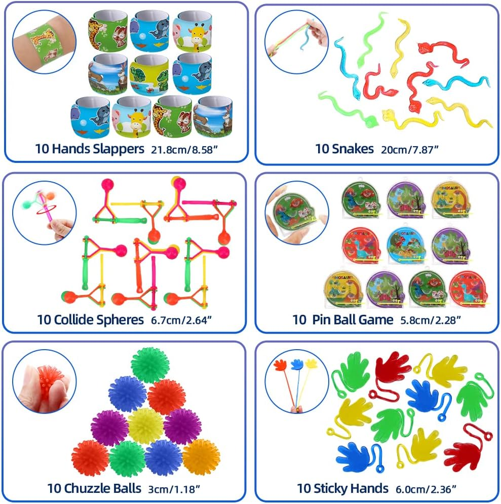 Amybenton 300 PCS Party Favor for Kids Goodie Bags Stuffers, Party Bag Filler Prize Box Toys for Kids Classroom Bulk, Pinata Fillers, Treasure Chest Toy for Students Rewards, Carnival Prizes image number 4