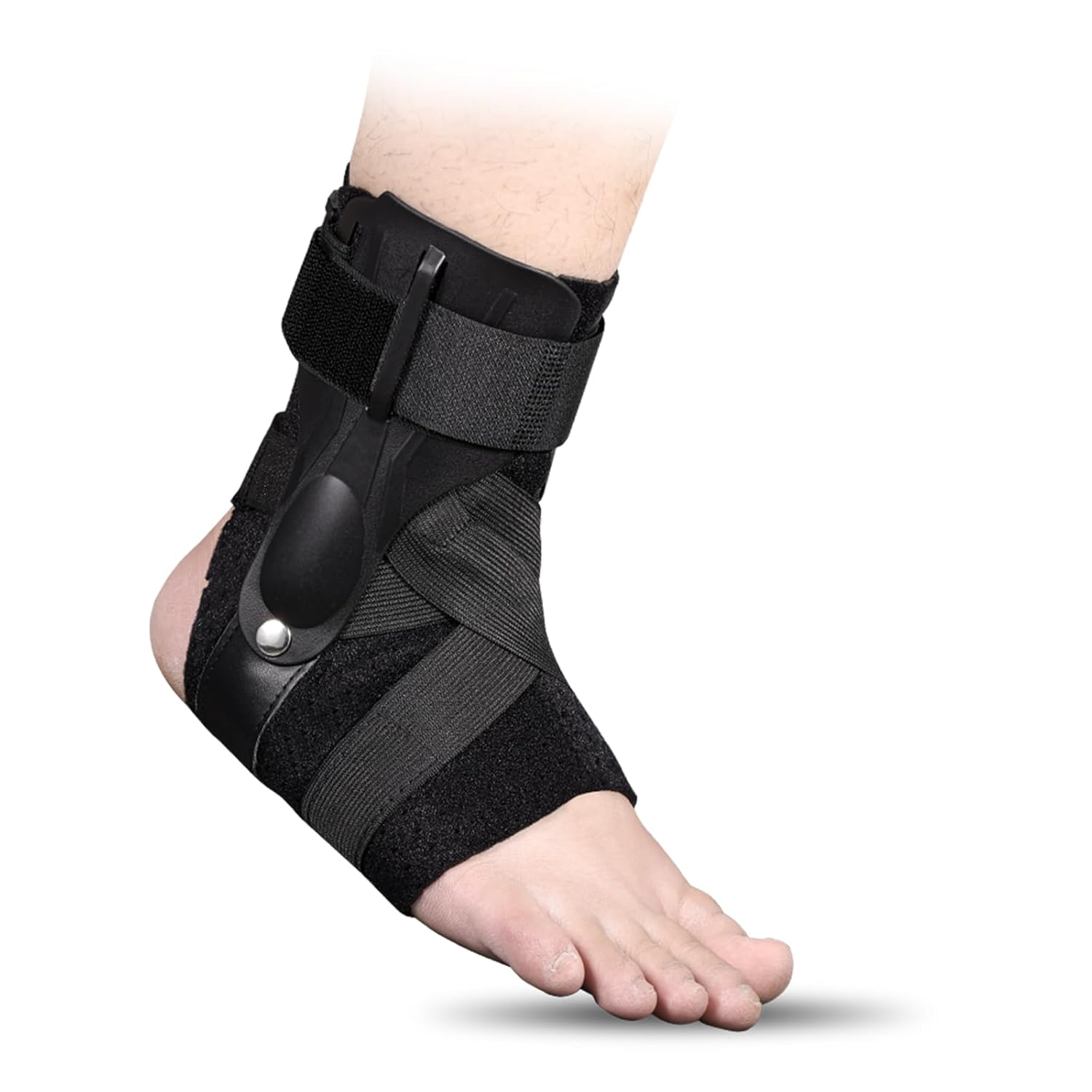 Ankle Brace for Basketball Soccer Sports,Ankle Support Brace with Open Heel for Ligament Injuries and Soft Tissue Treatment,Breathable Ankle Compression Sleeve (XL) image number 1