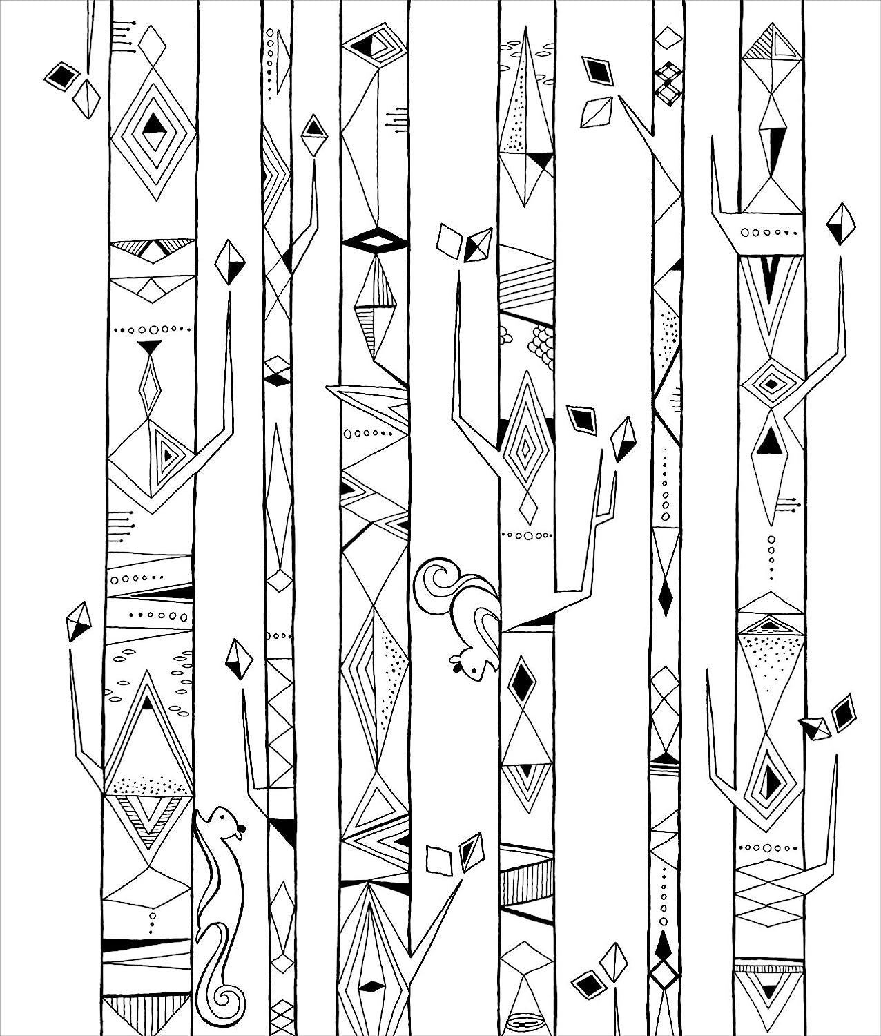 Color & Frame Adult Coloring Book - in the Forest image number 5