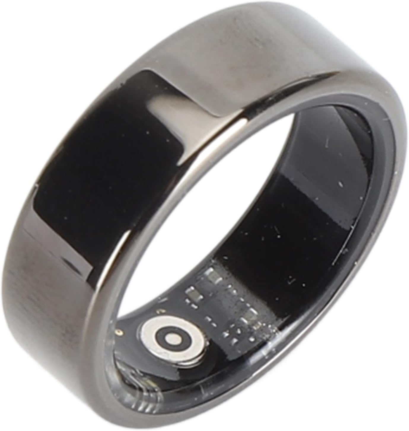 Smart Ring Fitness Tracker Waterproof Sleep Tracking 24/7 Activity Monitor 5-7 Days Battery Life Black Size 8