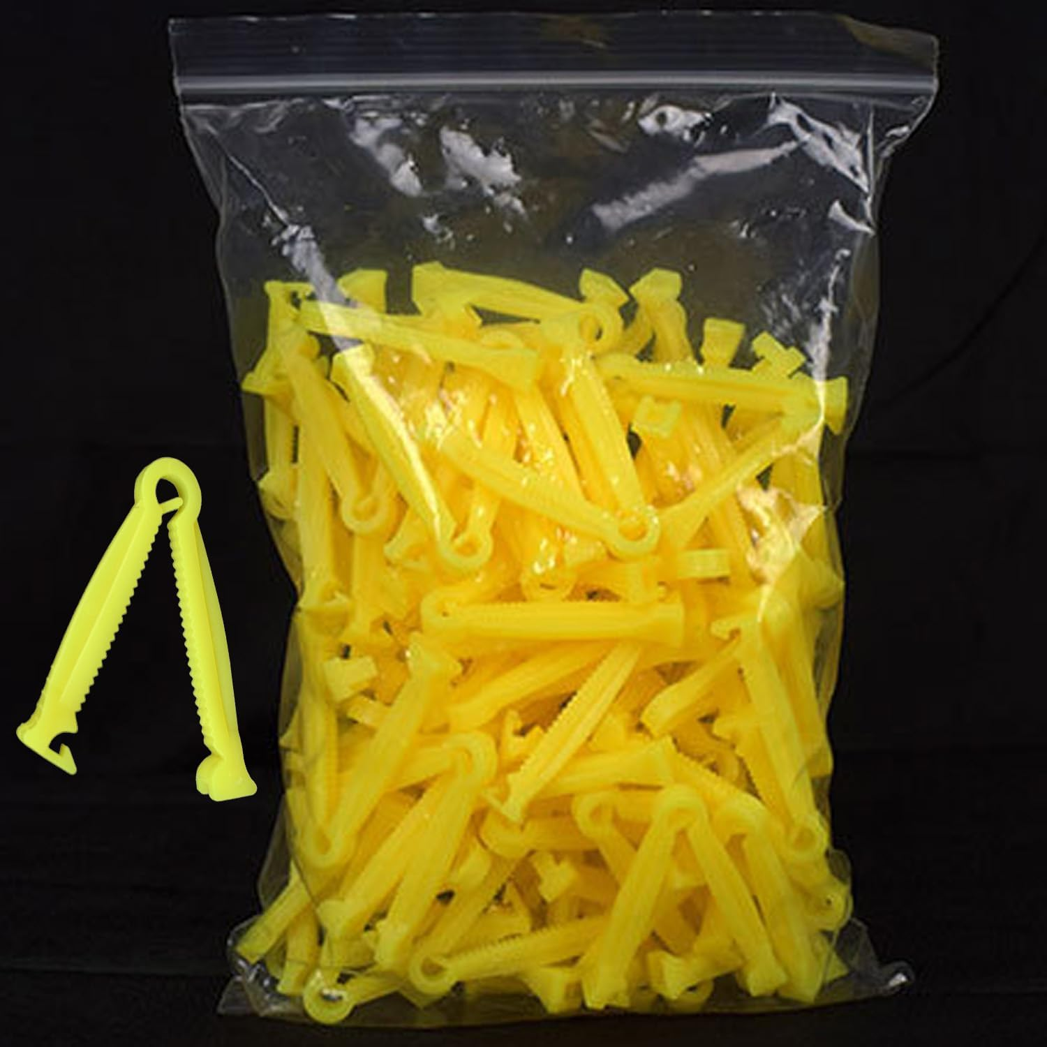 100Pcs Animal Umbilical Cord Clamps - Veterinary Grade Yellow Whelping Clips for Puppy/Piglet/Kitten/Livestock Birth Assistance, Farm Whelping Kit for Aussie Sheep/Cow/Dog Delivery image number 5