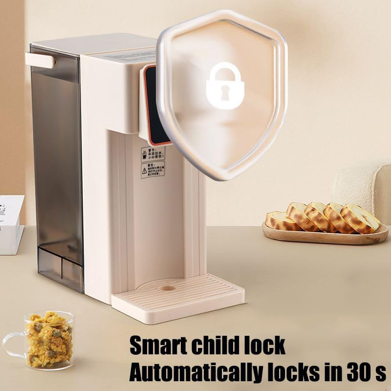 Instant Cold Hot Filter Water Dispenser, 2000W Desktop Small Instant Water Dispenser, 6 Temperature Settings, 3 L Capacity, 3S Quick Heating, LED Touch Screen, for Homes Offices Schools image number 4