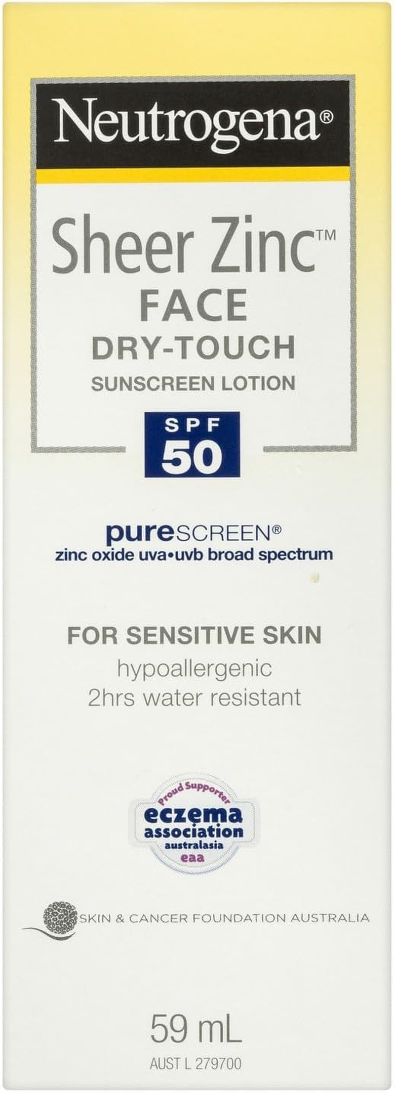 Neutrogena Sheer Zinc Face Sunscreen Lotion SPF50 59Ml image number 2