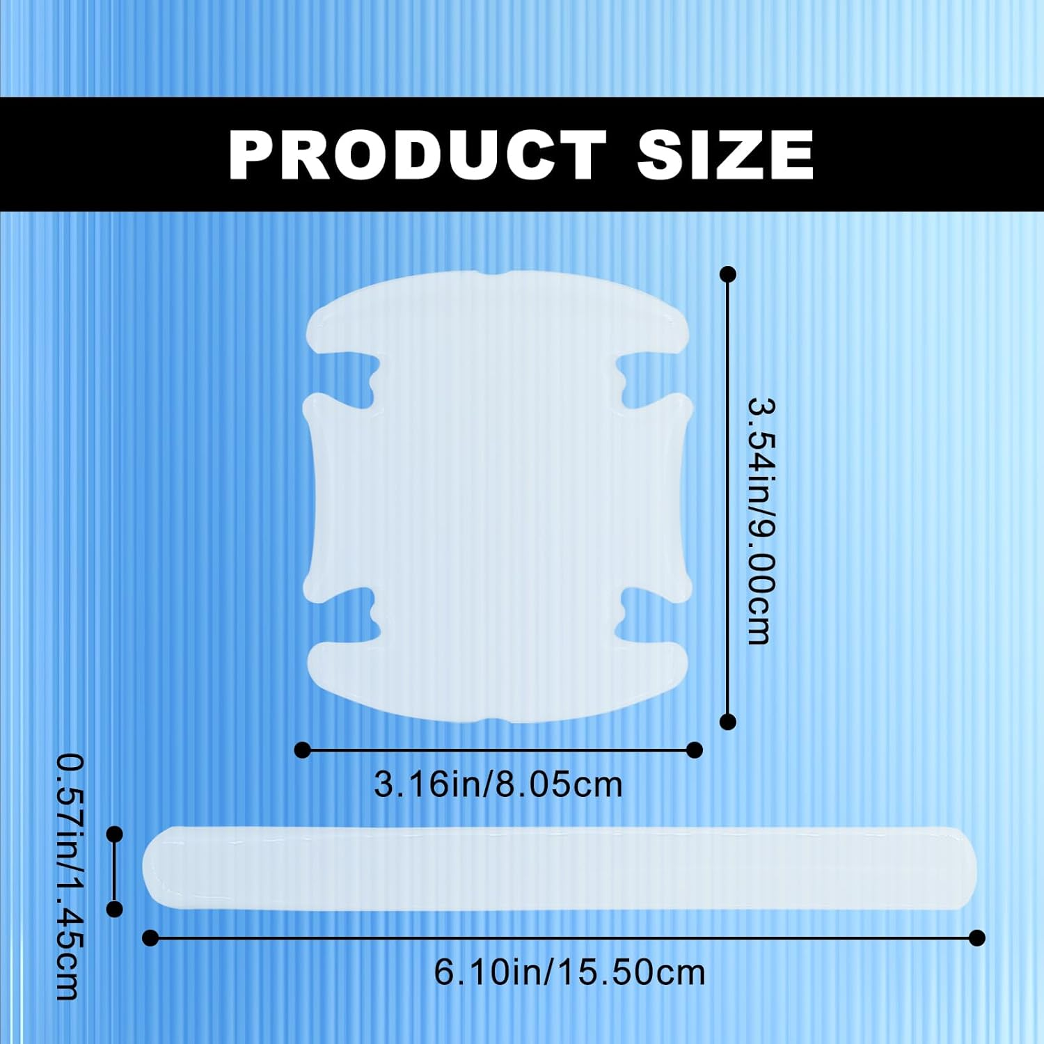 8Pcs Waterproof Car Door Handle and Rear View Mirror Scratch Protector Sticker, Transparency Anti-Scratches Cup Protector image number 4