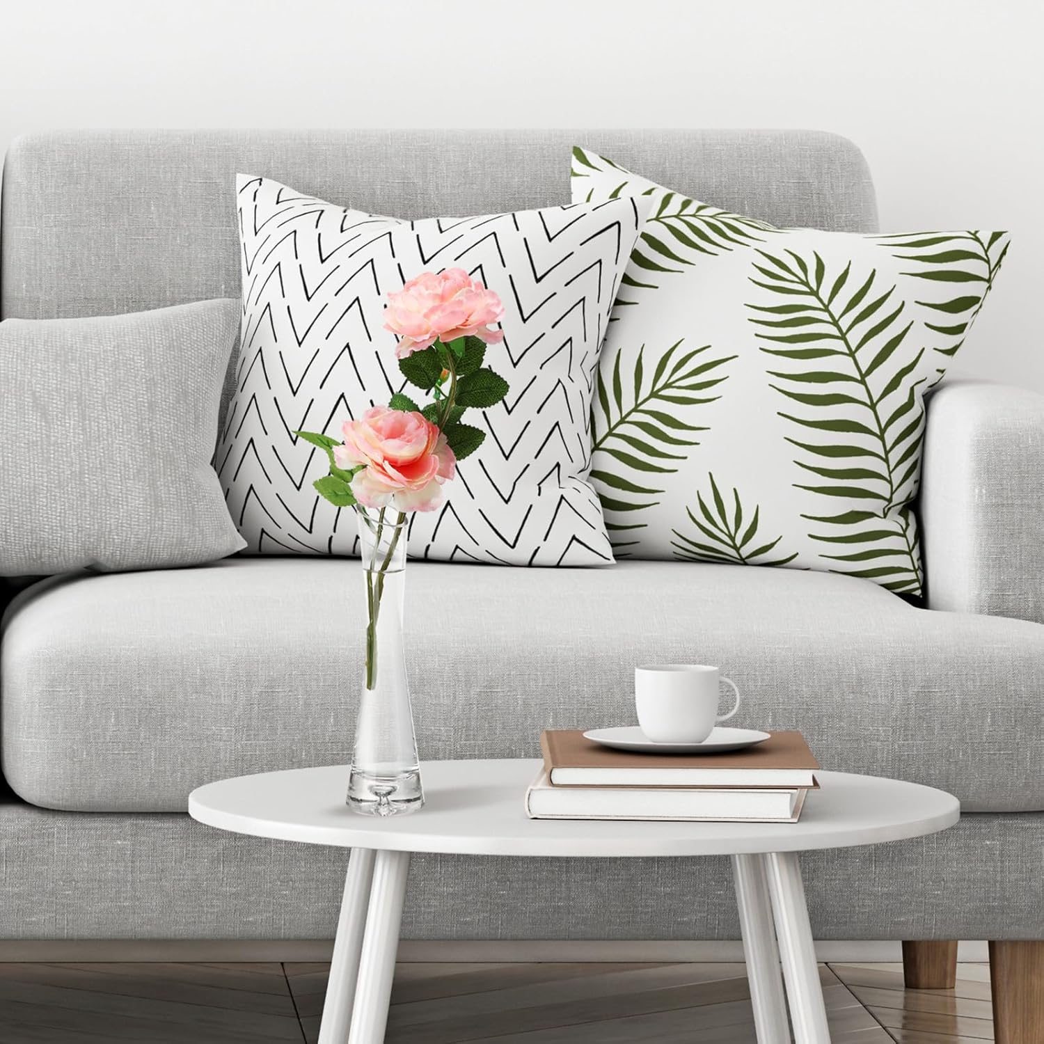 Lallisa 6 Pcs Glass Bud Vases for Centerpieces Maria Modern Clear Small Skinny Decorative Single Flower Bud Vase for Wedding Party Event Home Office Decoration(7.87 Inch,Transparent Color)