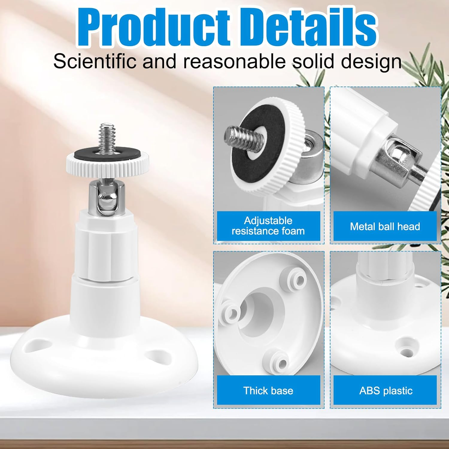 Adjustment Wall Mount Compatible with Ring Stick up Camera Ring Camera Holder Outdoor 360&deg; Adjustable Security Camera Wall Mount Ring Cam Camera Wall Mount for Arlo Arlo Pro Cam System image number 5