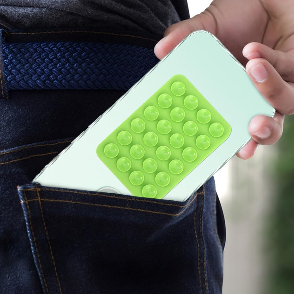 6Pcs Silicone Suction Phone Case Adhesive Mount,Suction Phone Case Mount,Self-Adhesive Anti-Slip Suction Phone Holder,Non-Slip Sticky Phone Grip for Selfies and Videos image number 4