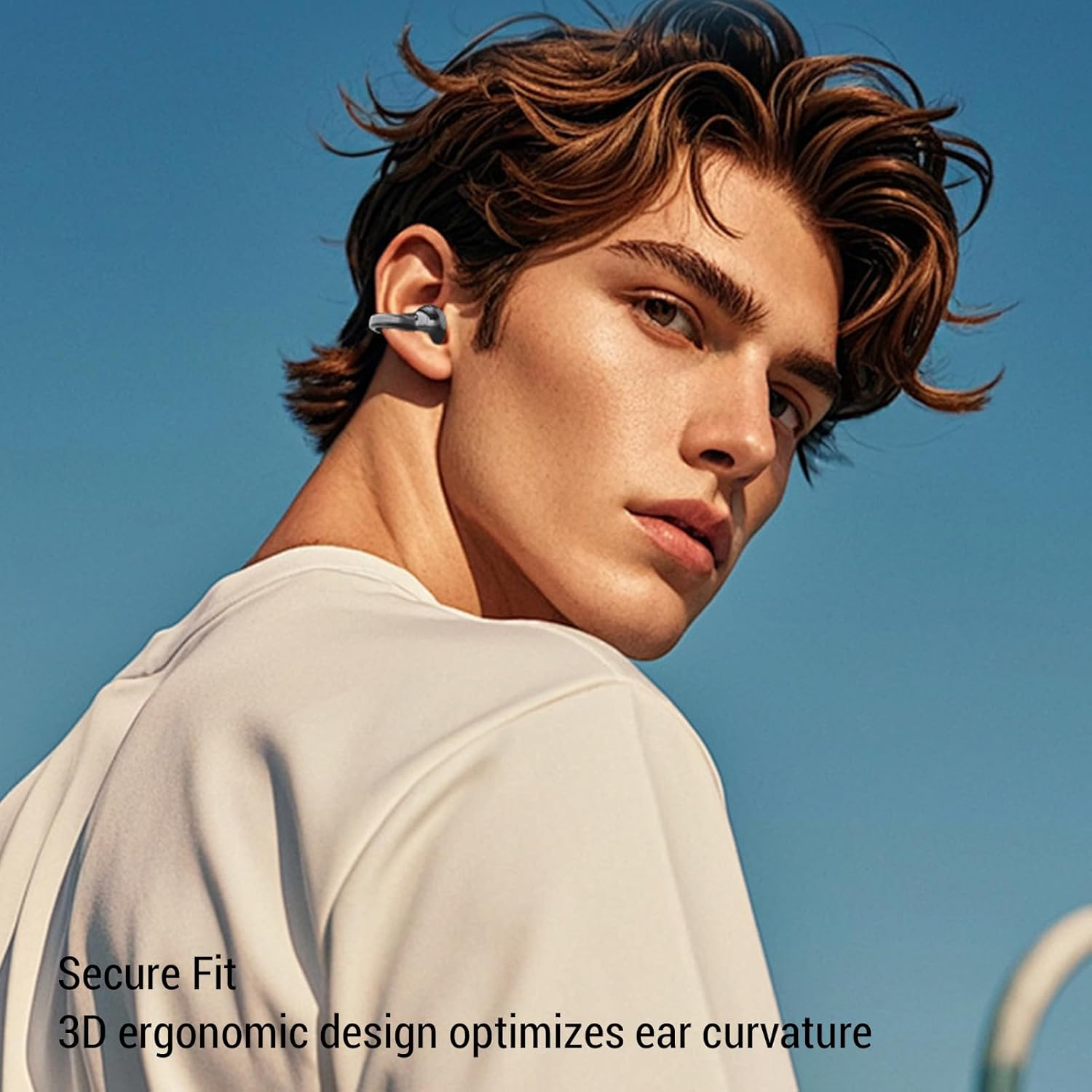 Focket AI Translation Earbuds Real Time, 144 Languages & Accents Bone Conduction Ear Buds with Power Display, Open Ear Clips on Design Translating Earbud for Travel Business image number 1