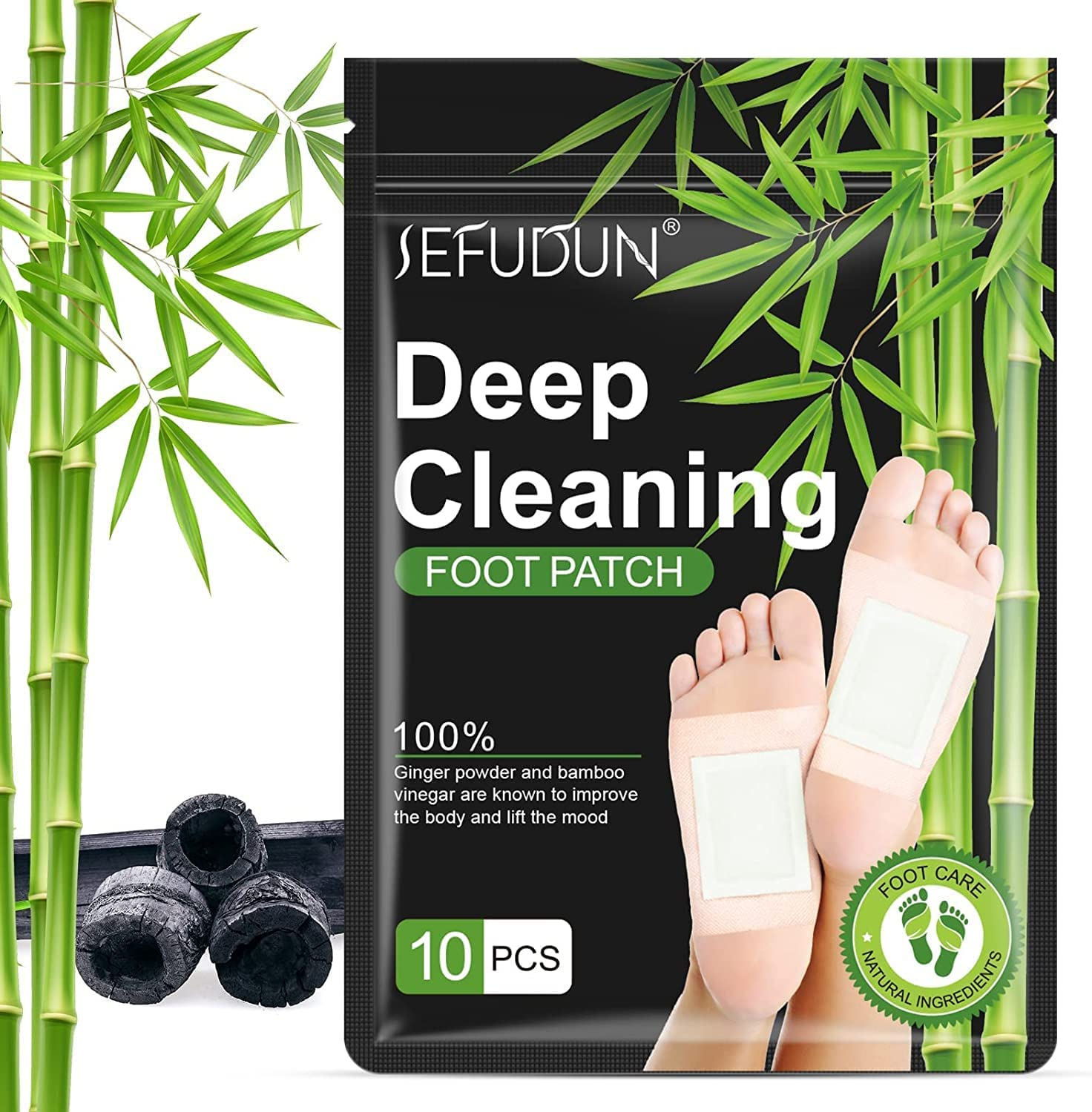 10Pcs Deep Cleansing Foot Patches,Detox Foot Patches with Natural Bamboo Vinegar, Improve Sleep Quality Enhance Blood Circulation, Remove Body Toxins (10Pcs/Pack) image number 3