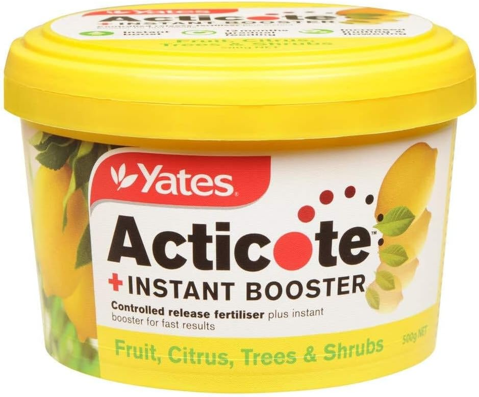 Yates 500G Acticote + Instant Booster Controlled Release Fertiliser for Fruit, Citrus, Trees, Shrubs