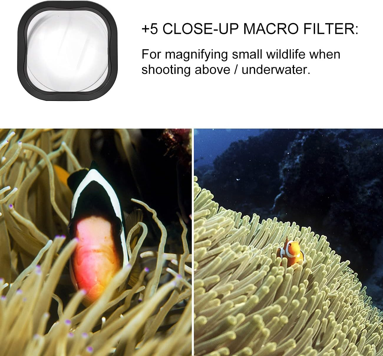 GEPULY Waterproof Case with Dive Filters for Gopro Hero 13 12 11 10 9 Black, 60M Underwater Protective Dive Housing Case with Red, Snorkel, Magenta, 5X Close-Up Macro Filters - Skeleton Case+Side Door For Hero 12/11/10/9 Black image number 5