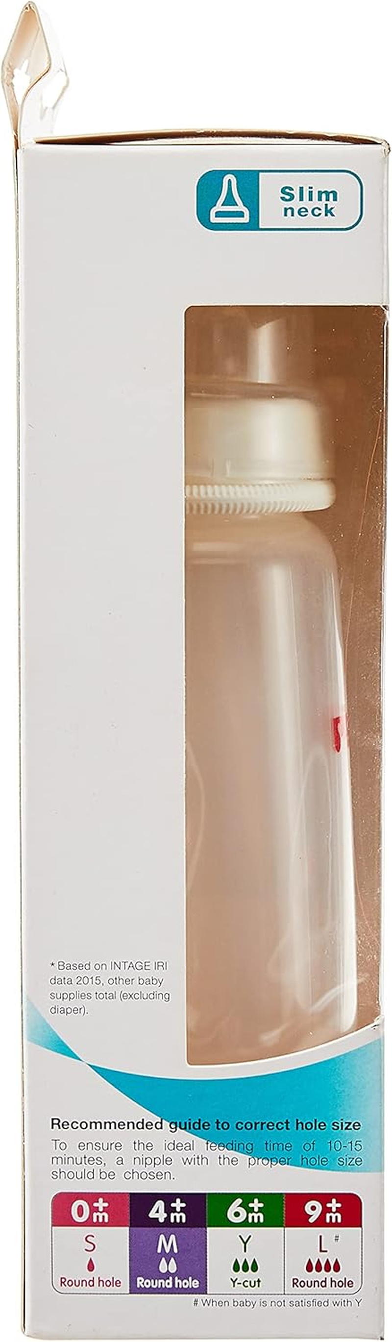 Pigeon Flexible Slim Neck Baby Bottle for 4+ Months Babies, 240Ml, PP, 1-Pack image number 1