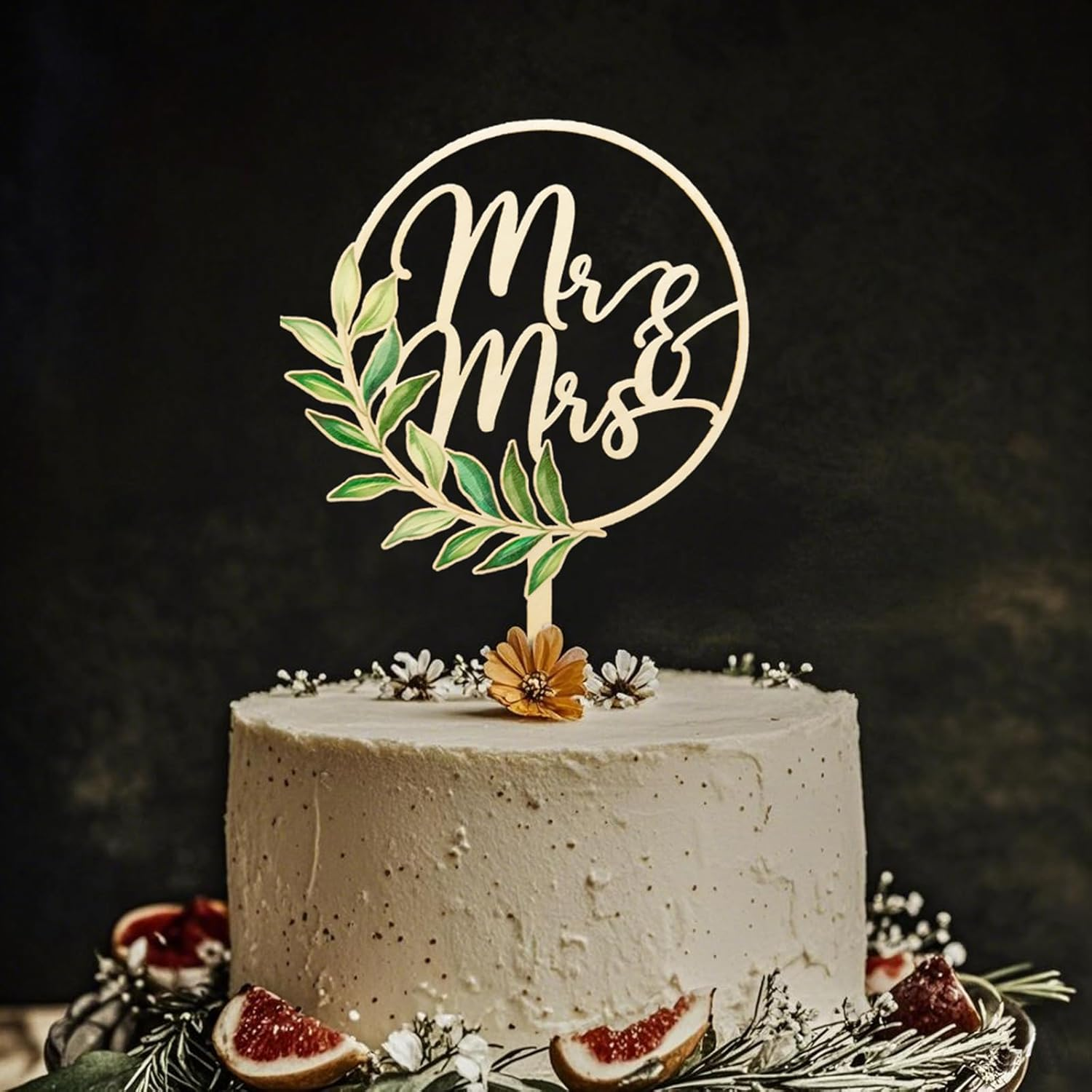 Boisdubois Mr and Mrs Cake Topper &ndash; Elegant Wooden Wedding Topper, Perfect for Cake Decorations, Bridal Shower, and Anniversary &ndash; Unique Cake Topper for Wedding image number 3