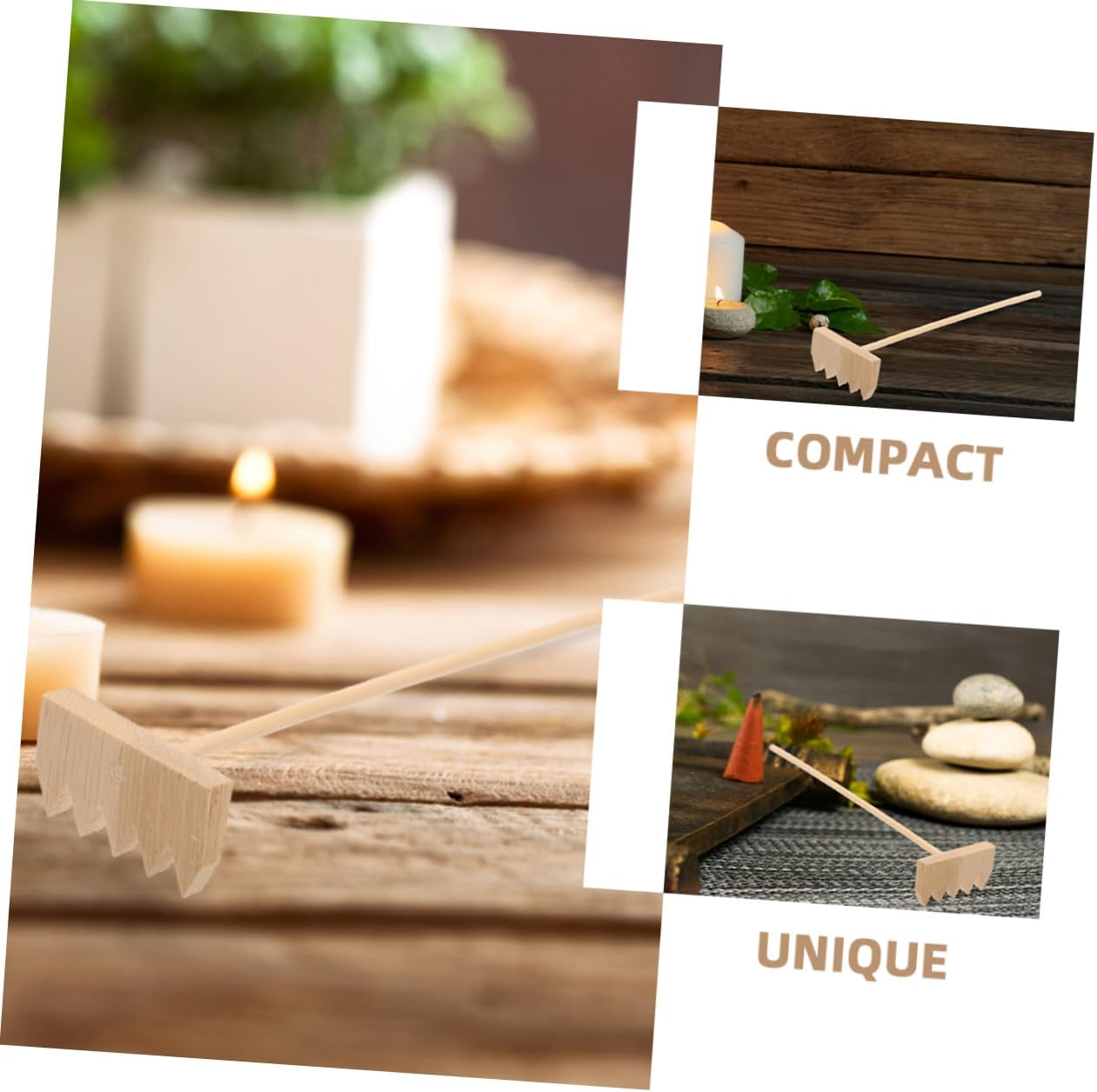 Kisangel 6Pcs Sand Table Accessories Mini Gardening Tools Rakes Tray Crafts for Home Miniature Rake Garden Supplies image number 6