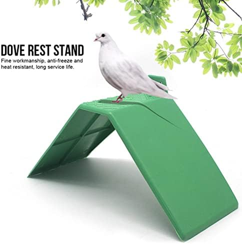 Pssopp 10 Pcs Plastic Small Green Anti-Skid Design Dove Rest Stand Pole Barches Bird Supply, Suitable for Pigeons and Other Birds, High Reliability with Pigeon Rust Frame image number 4