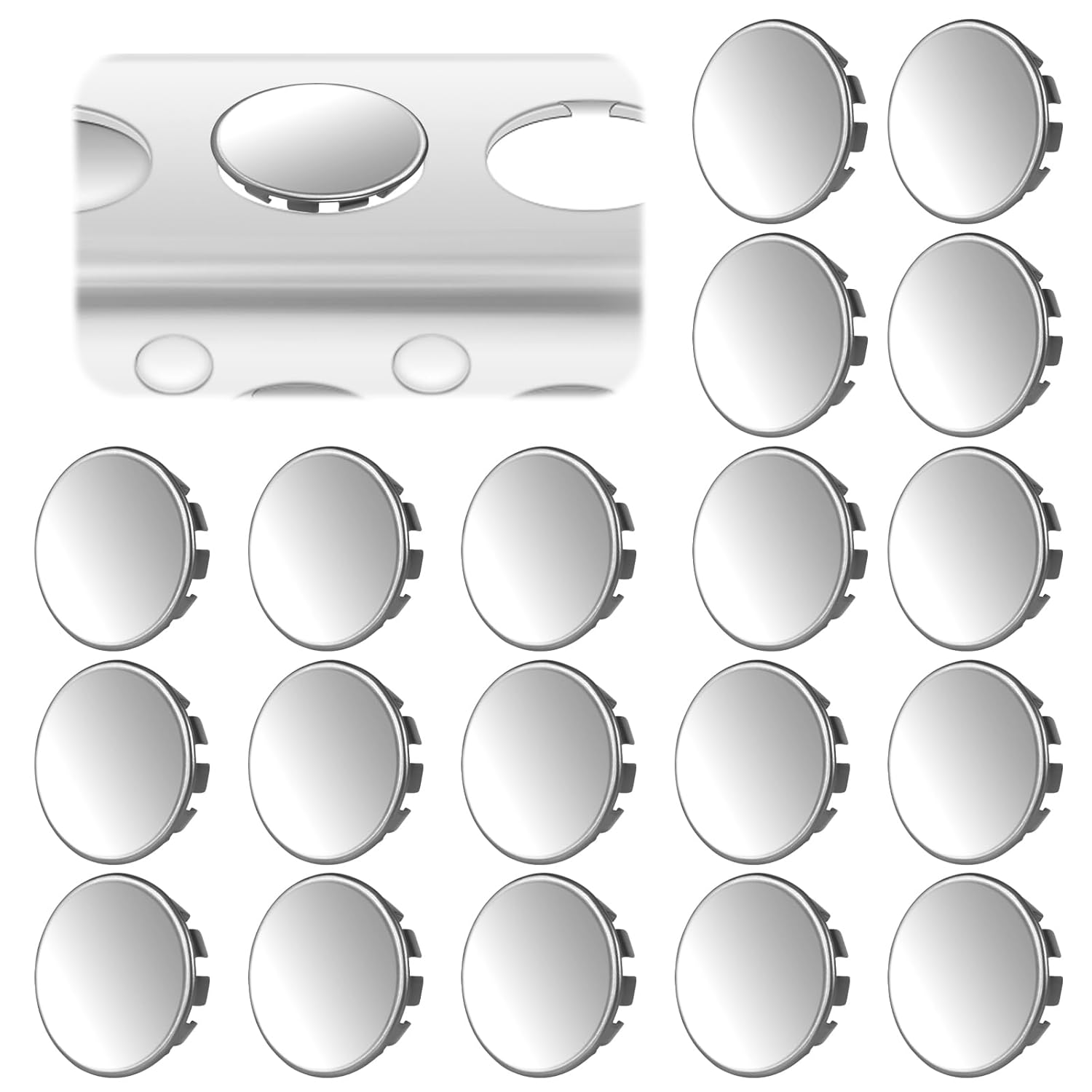 20Pcs Seal Electrical Box Knockout, Removable Electrical Box Knockout round Electrical Panel Knockout Plugs Stainless Steel Knockout Seal for Conduit Pipe (1/2In) Closure Unused Electric Box Outlets image number 4