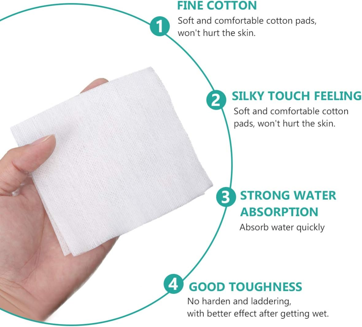 ULTECHNOVO Gauze Pads - 100 Pcs Non-Woven Gauze Pads Sponge - 4X4 Inch Absorbent Gauze Dressing Pads - Gauze Sponge Pads for Home First Aid, Facial Use image number 3