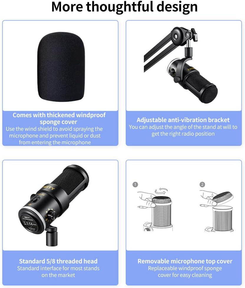 Deity VO-7U Boom Arm Kit USB Broadcast Microphone Dynamic USB Mic with RGB Lighting Effect for Phones Laptop PS5 Xbox Live Stream Conference Broadcast image number 3