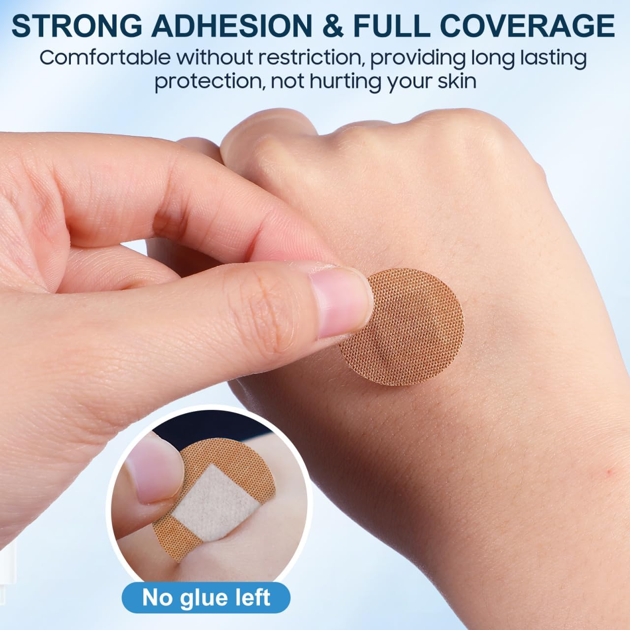 FOMIYES 100Pcs round Fabric Bandages - Comfortable Breathable Elastic Fabric Adhesive Patches for Finger Joints and Large Areas, Waterproof and Strong Adhesion, 22Mm, 25Mm, 30Mm, 38Mm image number 3