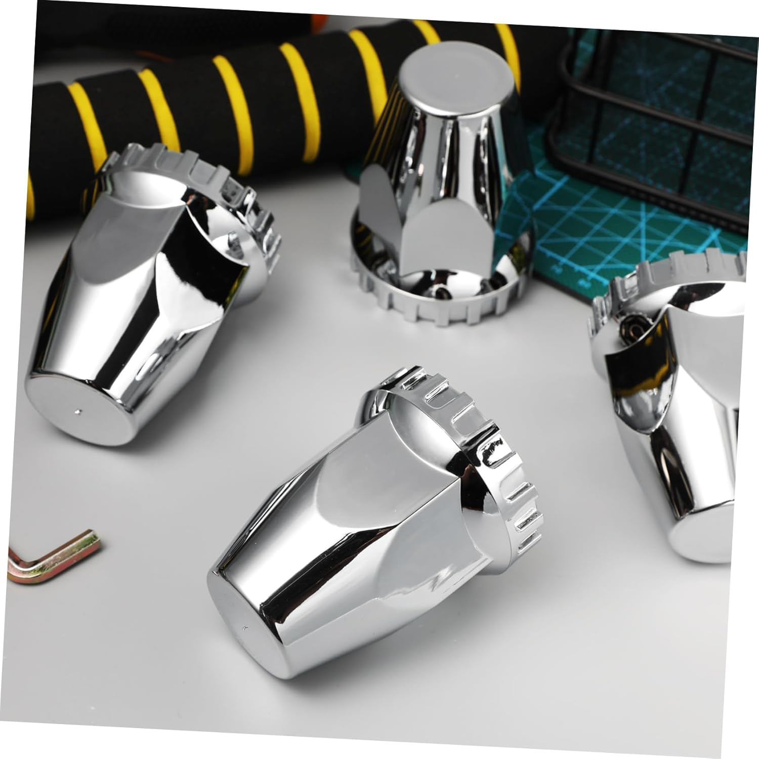 CHILDWEET 20Pcs Spline Lug Nut Covers for Semi Trucks Car Wheel Nut Covers Chrome Trailer Lug