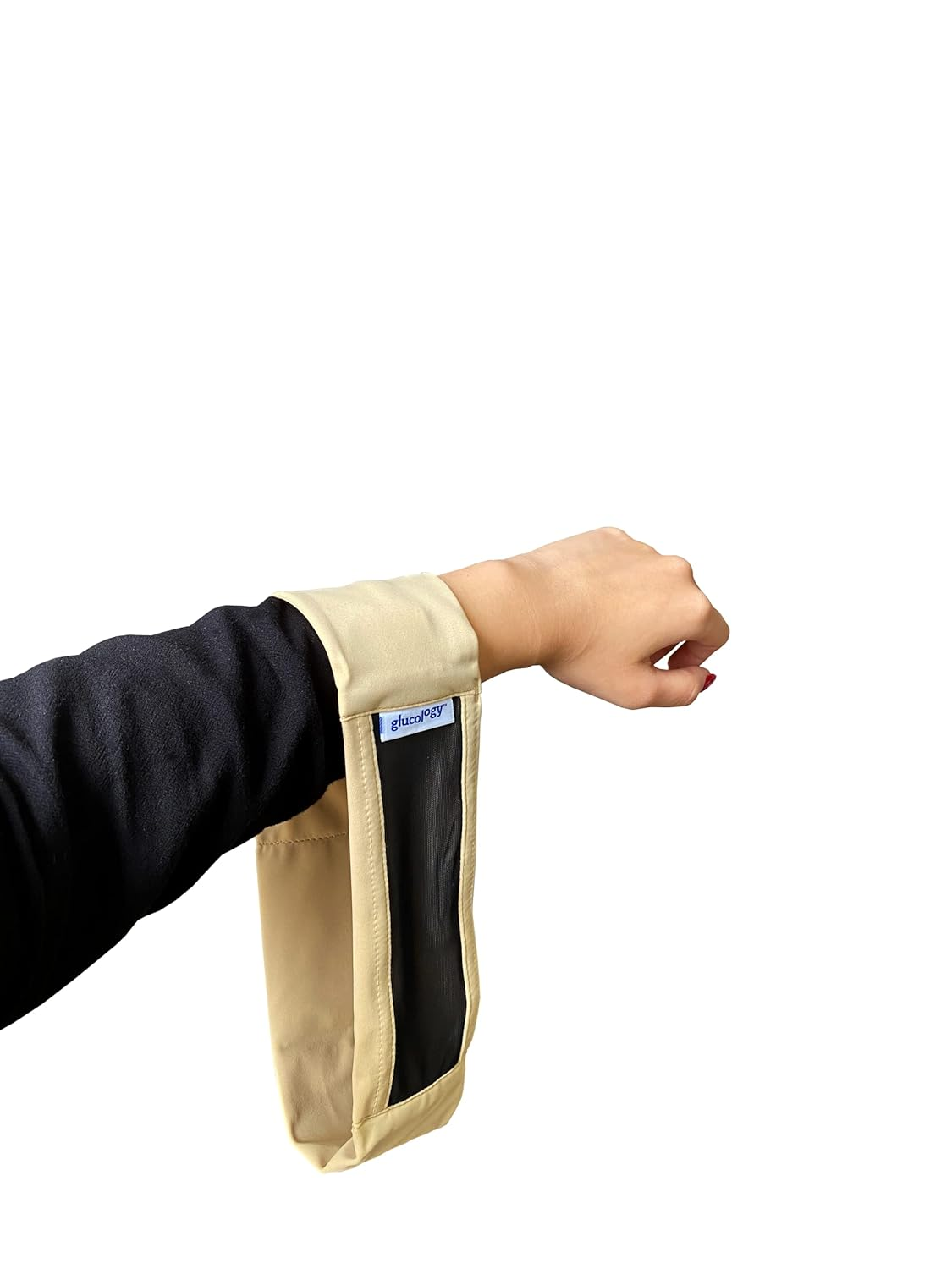 Glucology Insulin Waist Pump Belt | Fanny Pack for Running or Travel - Diabetes Supplies and Insulin Pump Accessories for Men and Women - Slim, Discreet Design | Beige, X Large (122Cm to 137Cm) image number 5