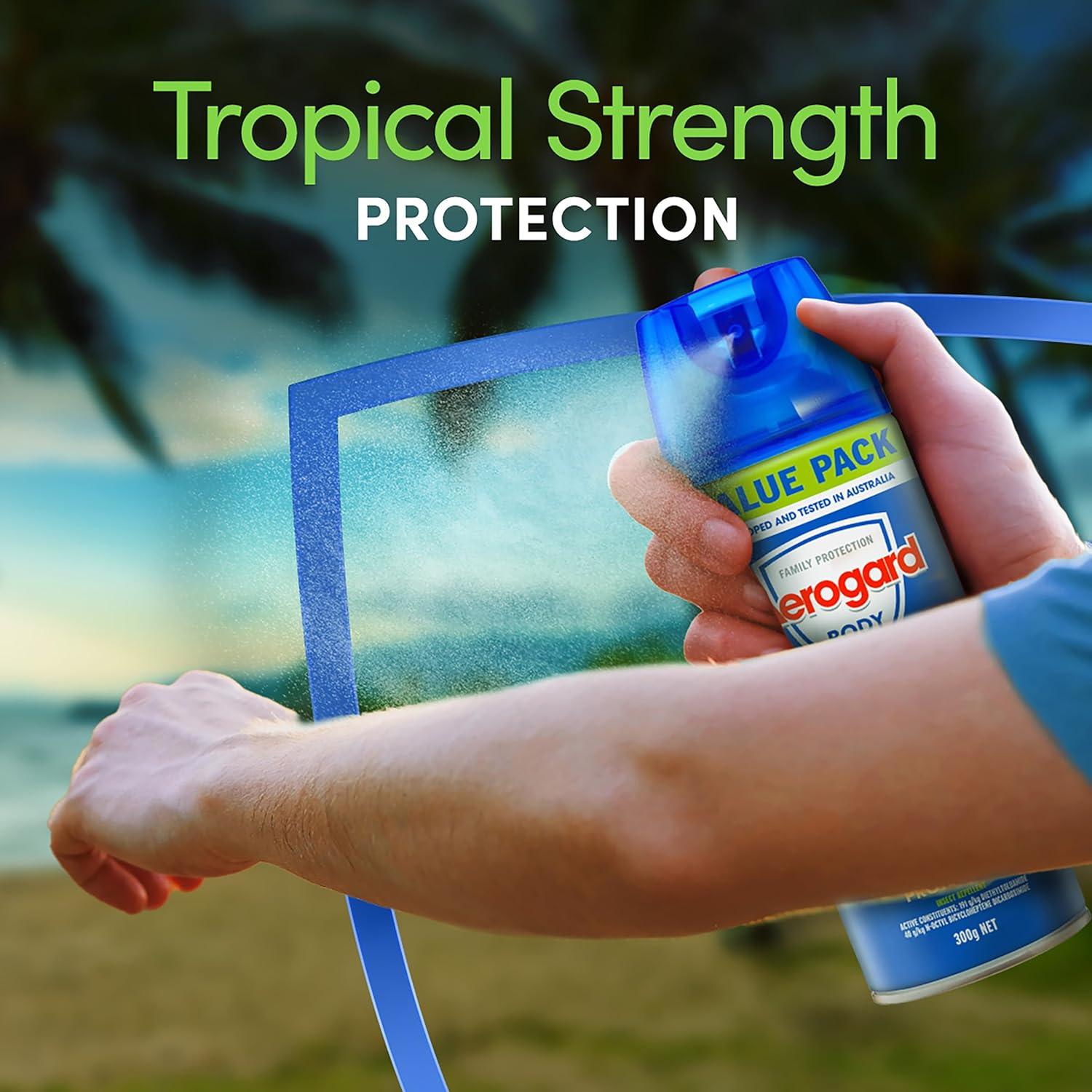Aerogard Tropical Strength Insect Repellent Aerosol Spray, 300G image number 2
