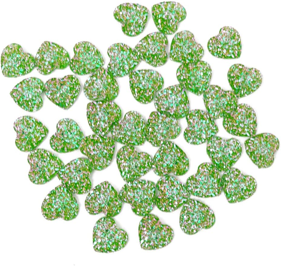 40PCS 14Mm Silver Heart Flatback Rhinestones - 1.5Mm Thick Heart Shape Resin Crystal Diamante with Adhesive Backing, Festival Embellishments for Nail Art, Face Decor, Embellishments for Crafts(Silver)