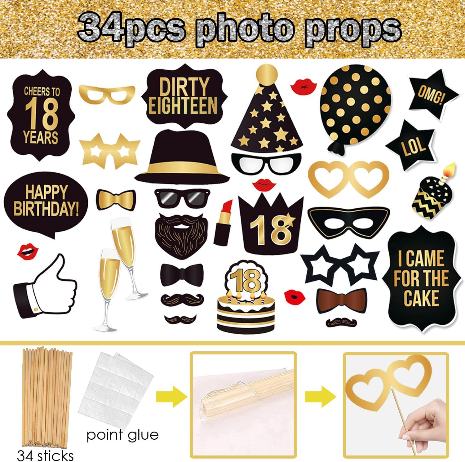18Th Birthday Inflatable Photo Booth Selfie Frame & Props Set Giant Selfie Photo Booth Picture Frame Photo Props Blow up Photo Frame for 18 Years Old Birthday Party Decoration Suppliese image number 6