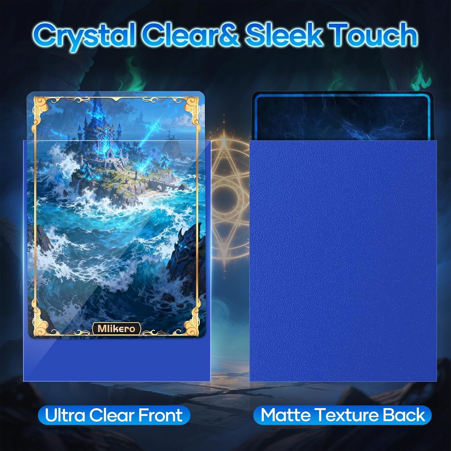 500 Count Matte Card Sleeves - Deck Protectors for MTG, Baseball, Sports & Game Cards (Matte Blue)