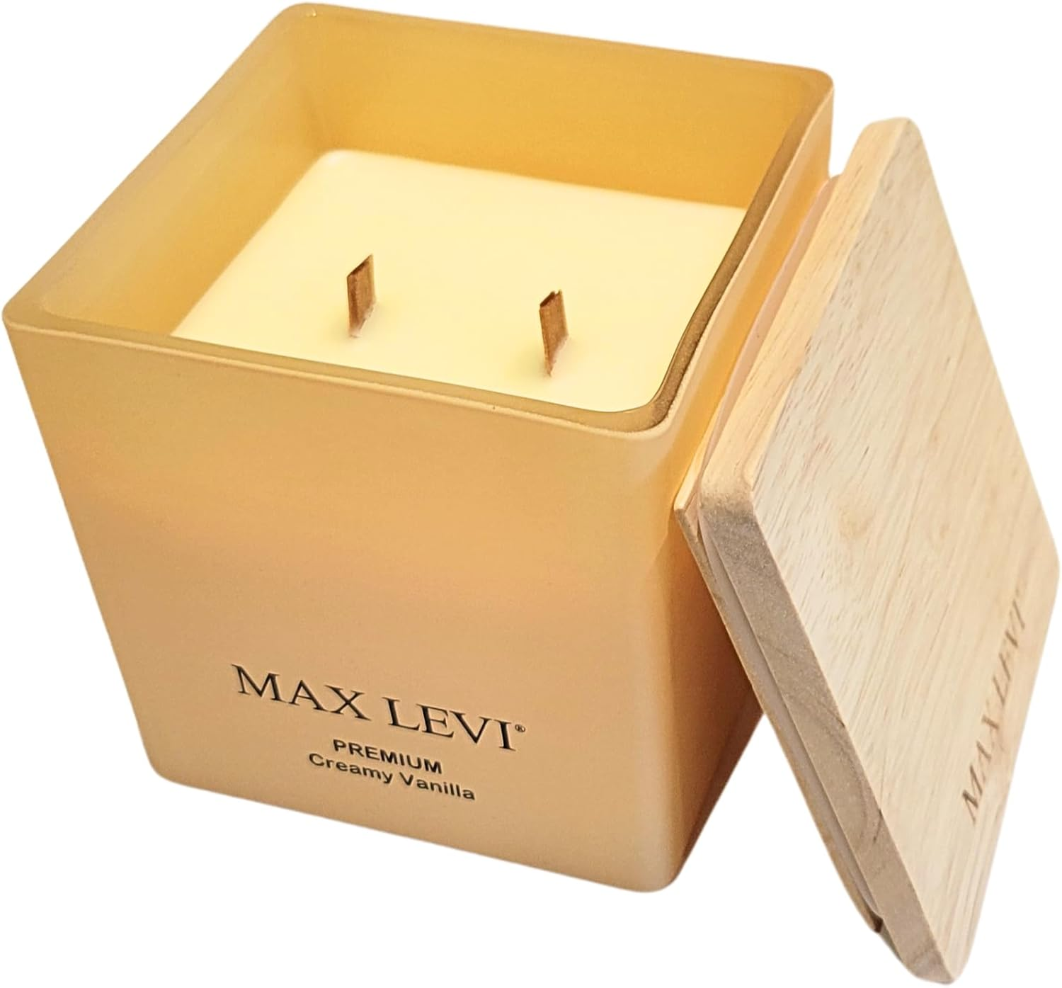 Max Levi Premium Creamy Vanilla Candle 400G - 60 Hours (Ultra Strong Scent)