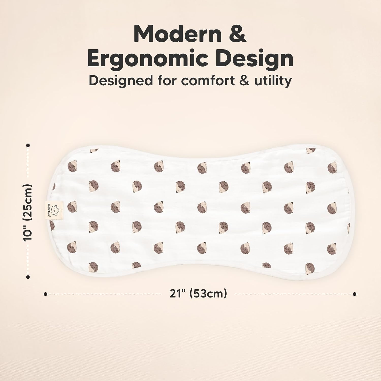 Keababies 5-Pack Muslin Baby Burp Cloths - Organic White Bamboo Cotton Burp Cloth - Burp Rags - Neutral Burp Clothes for Baby Girl, Boy, Newborn (Keababies) image number 3