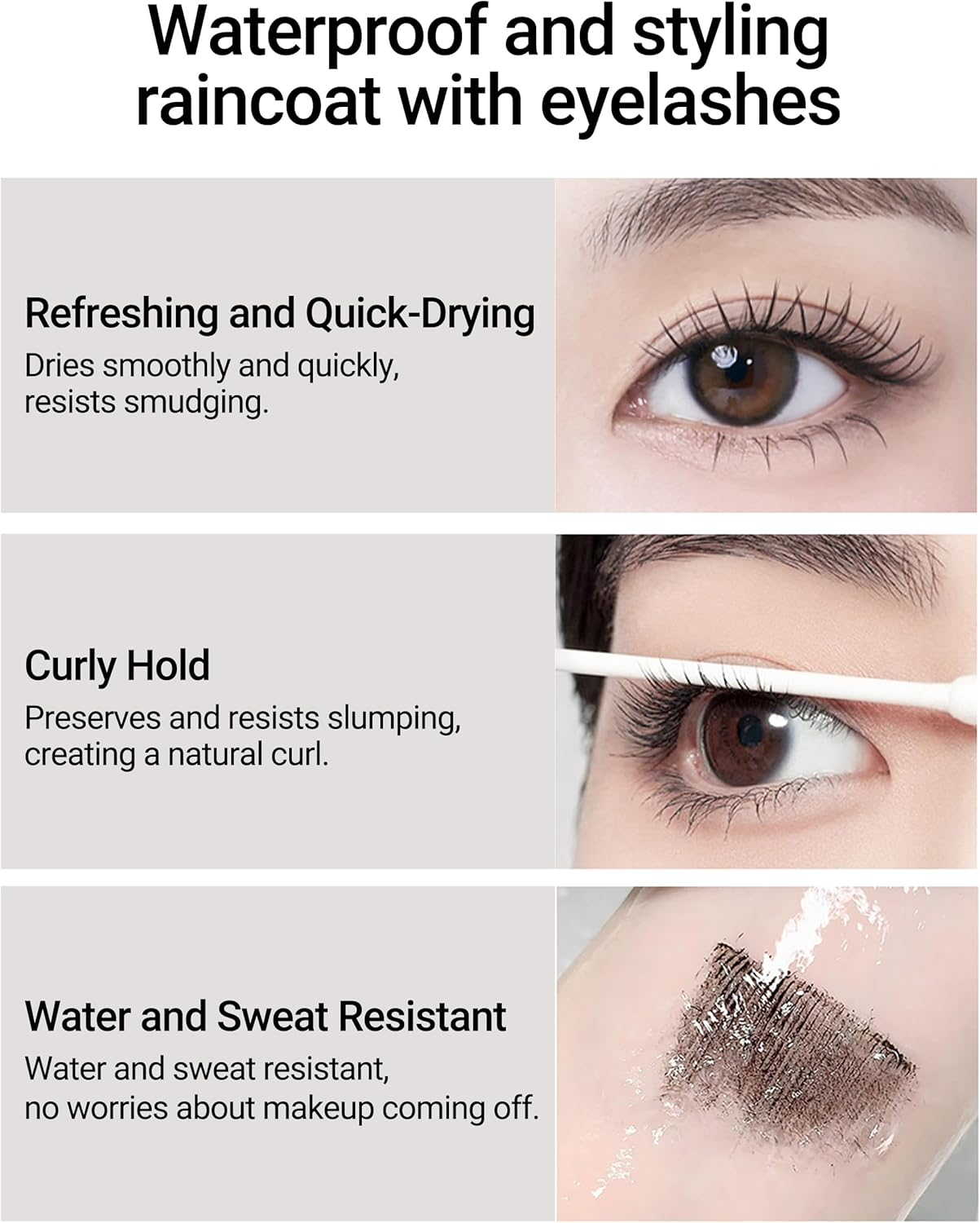 Erinde Eyelash Primer, Volumizing & Lengthening Waterproof Mascara Base, Strengthens Lashes, Smudge-Proof, Long-Lasting, Nourishing Formula for Enhanced Mascara Results, Black - Dark Brown image number 6