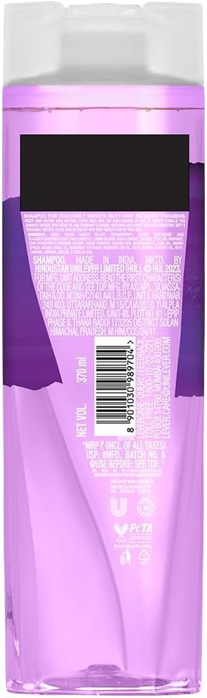 Sunsilk Argan Oil & Rosemary Frizz Smooth Oil Blends Shampoo | for Frizzy Hair | with No Added Parabens | 370 ML image number 4