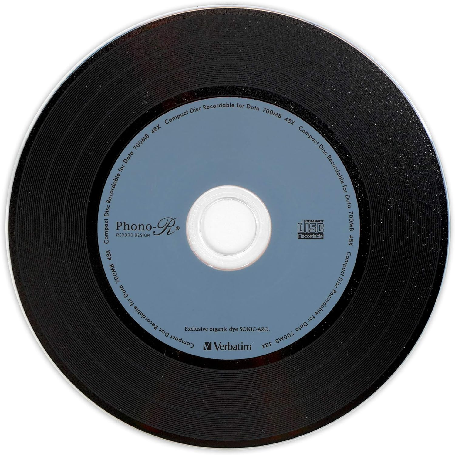 Verbatim SR80FHX50SV7 CD-R Record Design 700MB Color Mix Phono-R - White Printer Bull image number 2