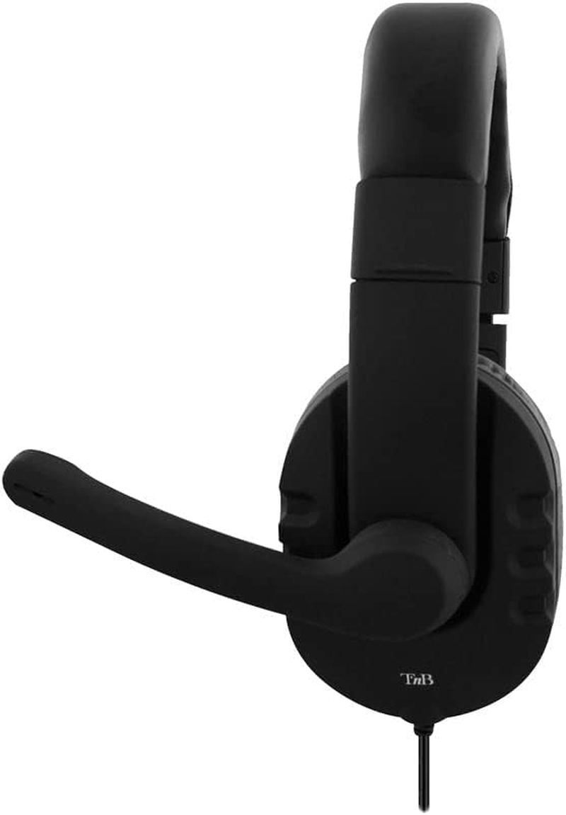 TNB HS-300 Headset with Wired Multimedia Headphones - Black