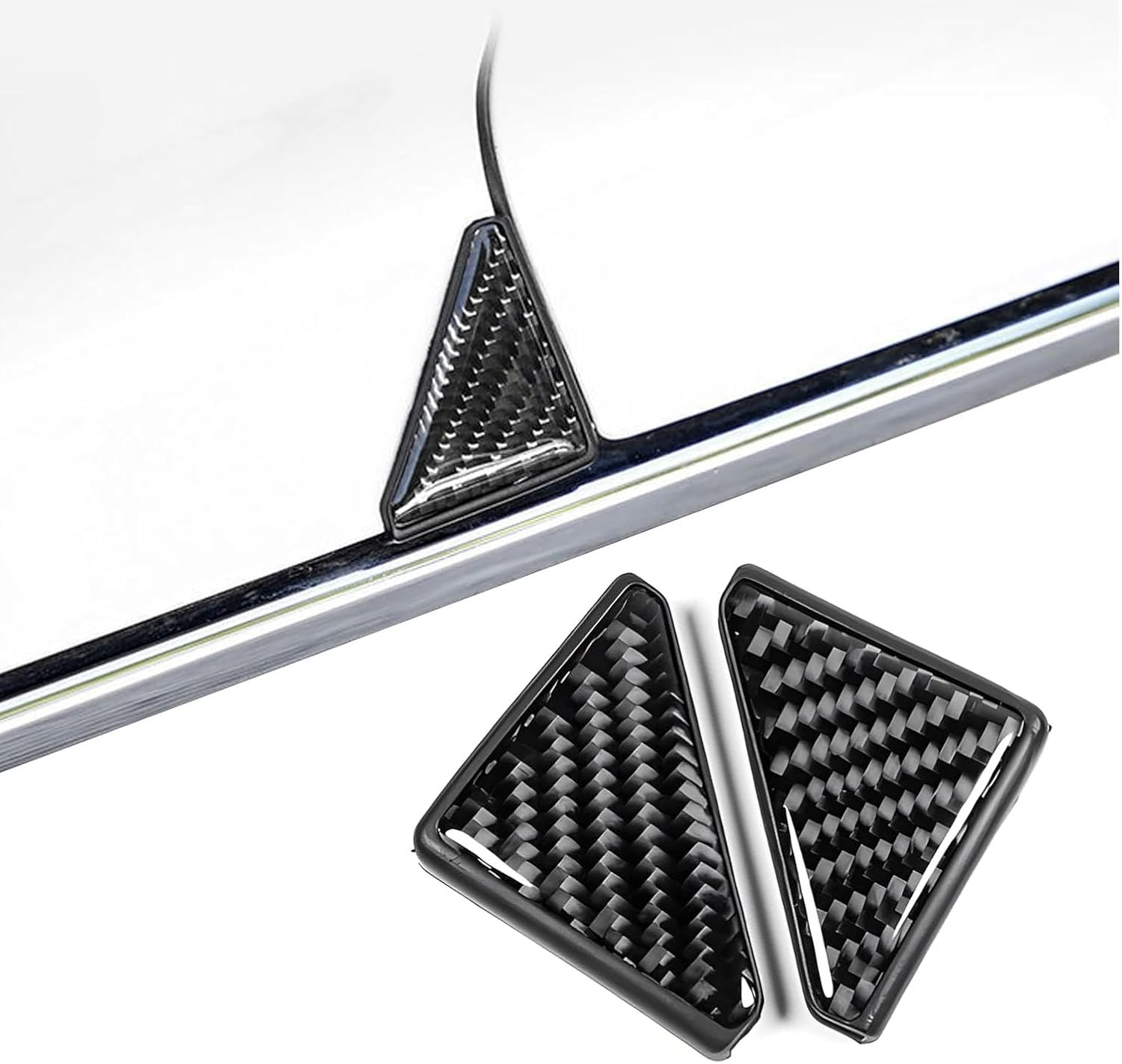 Car Door Corner Covers, 2 Pcs Carbon Fiber Anti-Collision Corner Protectors, Self-Adhesive Front Door Protector Stickers, Durable Car Accessories for Auto, Trucks, and SUV image number 4